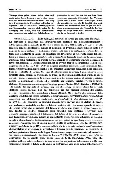 Giurisprudenza comparata di diritto corporativo sindacale e del lavoro