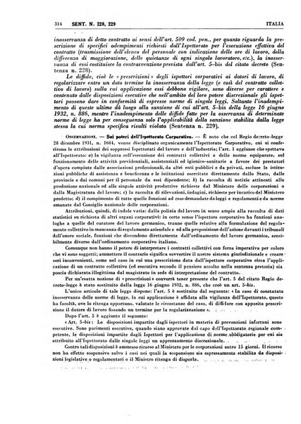 Giurisprudenza comparata di diritto corporativo sindacale e del lavoro