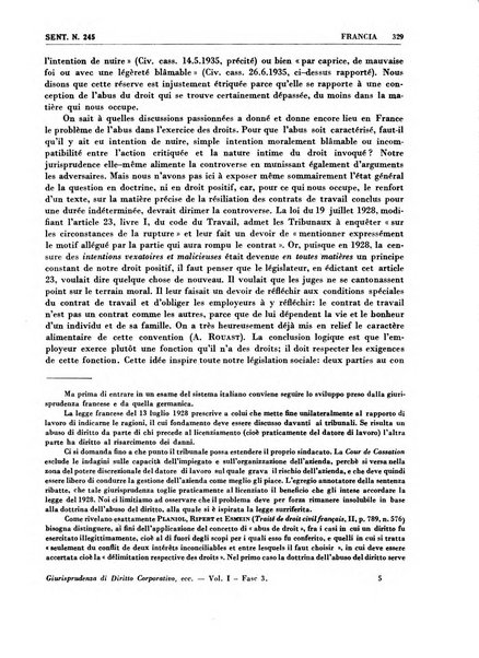 Giurisprudenza comparata di diritto corporativo sindacale e del lavoro