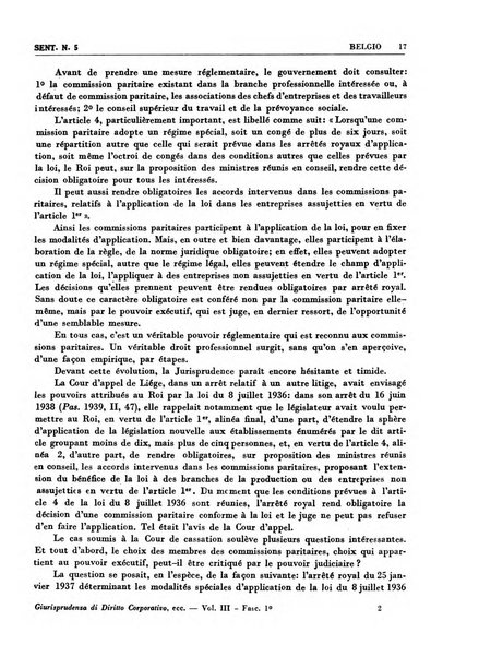 Giurisprudenza comparata di diritto corporativo sindacale e del lavoro