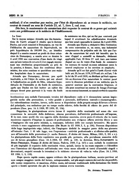 Giurisprudenza comparata di diritto corporativo sindacale e del lavoro