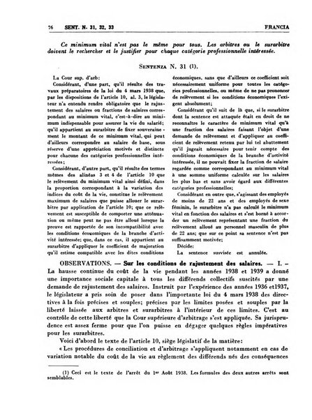 Giurisprudenza comparata di diritto corporativo sindacale e del lavoro