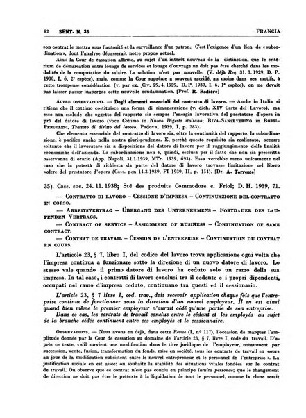 Giurisprudenza comparata di diritto corporativo sindacale e del lavoro