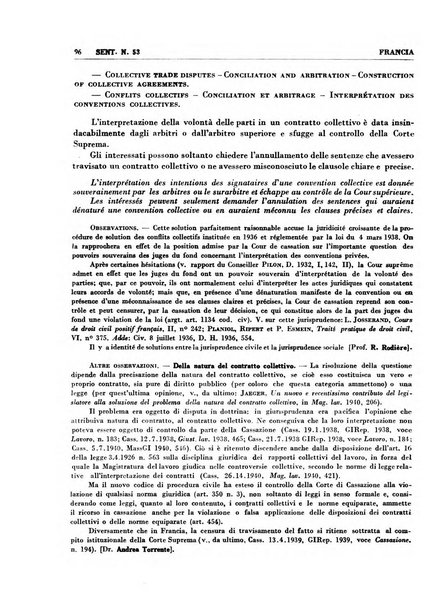 Giurisprudenza comparata di diritto corporativo sindacale e del lavoro