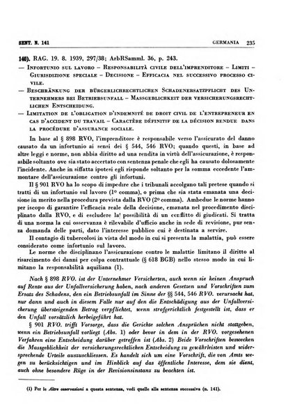 Giurisprudenza comparata di diritto corporativo sindacale e del lavoro