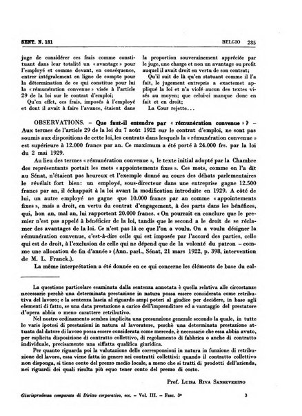 Giurisprudenza comparata di diritto corporativo sindacale e del lavoro