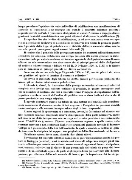 Giurisprudenza comparata di diritto corporativo sindacale e del lavoro