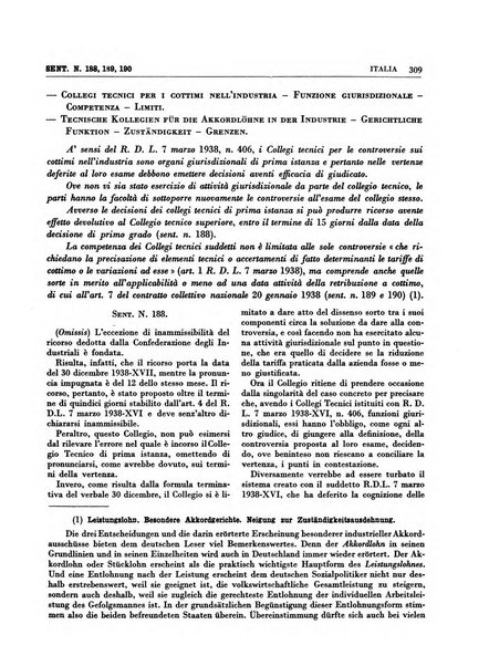 Giurisprudenza comparata di diritto corporativo sindacale e del lavoro