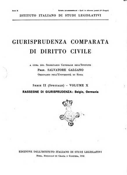 Giurisprudenza comparata di diritto civile con cenni di legislazione e bibliografia internazionale