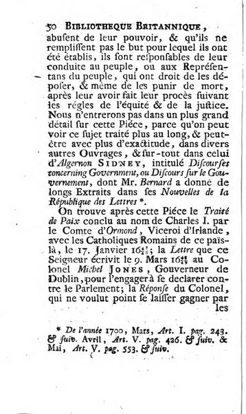 Bibliotheque britannique ou histoire des ouvrages des savans de la Grande Bretagne