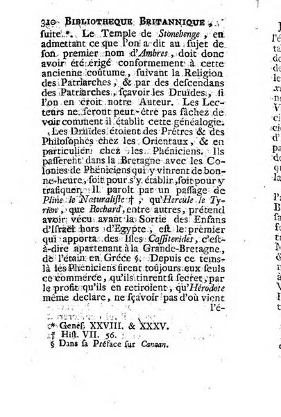 Bibliotheque britannique ou histoire des ouvrages des savans de la Grande Bretagne