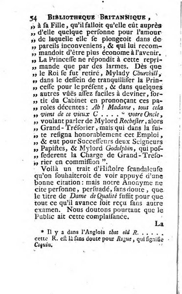 Bibliotheque britannique ou histoire des ouvrages des savans de la Grande Bretagne