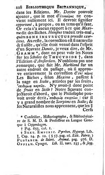 Bibliotheque britannique ou histoire des ouvrages des savans de la Grande Bretagne