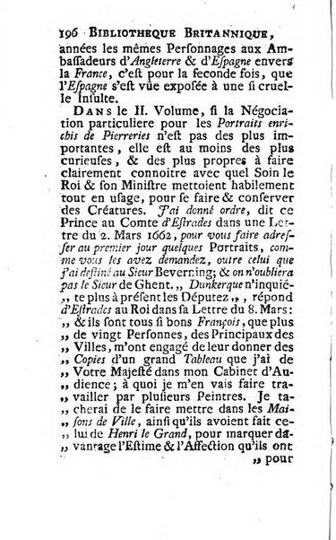 Bibliotheque britannique ou histoire des ouvrages des savans de la Grande Bretagne