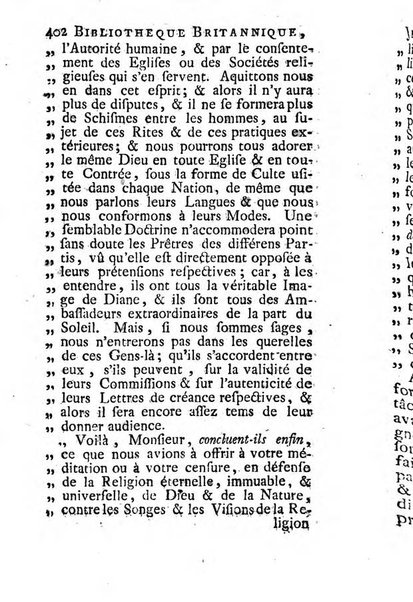 Bibliotheque britannique ou histoire des ouvrages des savans de la Grande Bretagne