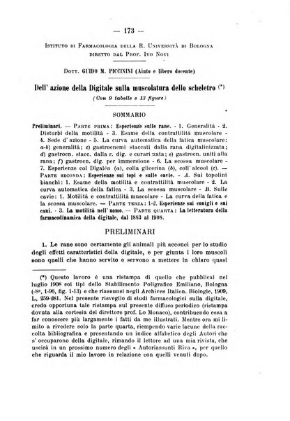 Archivio di farmacologia sperimentale e scienze affini