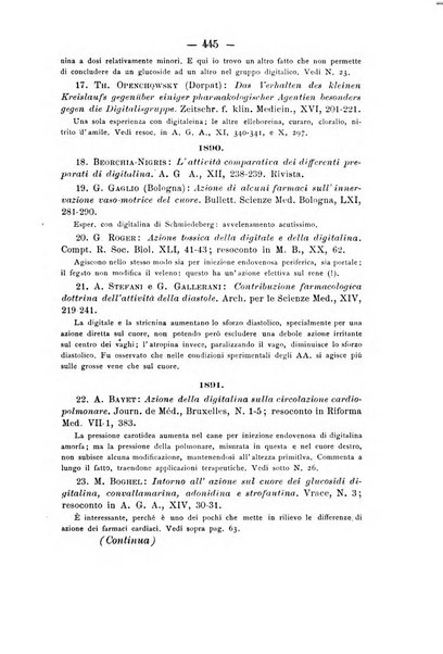 Archivio di farmacologia sperimentale e scienze affini