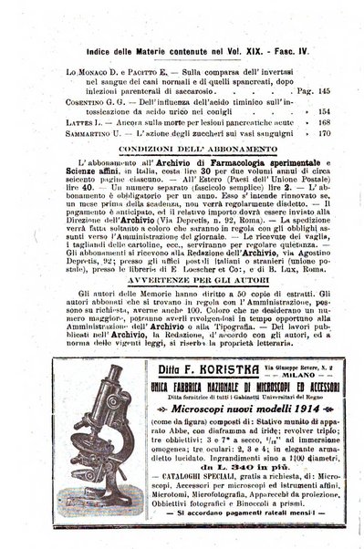 Archivio di farmacologia sperimentale e scienze affini