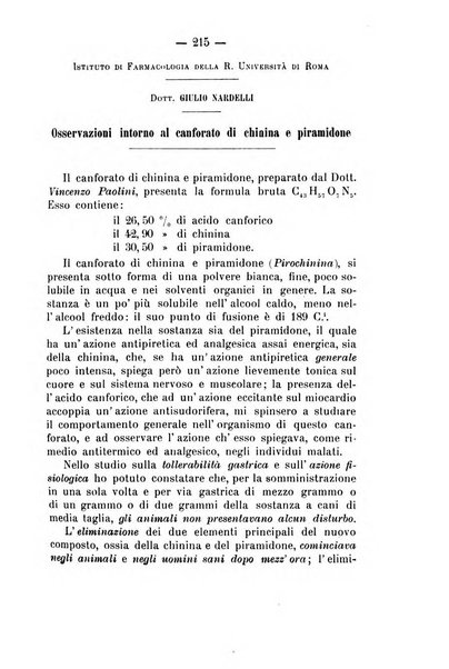 Archivio di farmacologia sperimentale e scienze affini