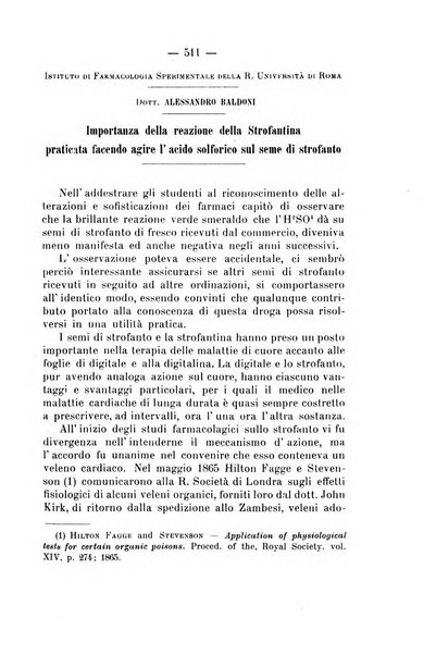 Archivio di farmacologia sperimentale e scienze affini