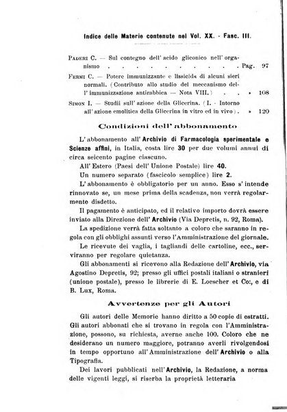 Archivio di farmacologia sperimentale e scienze affini