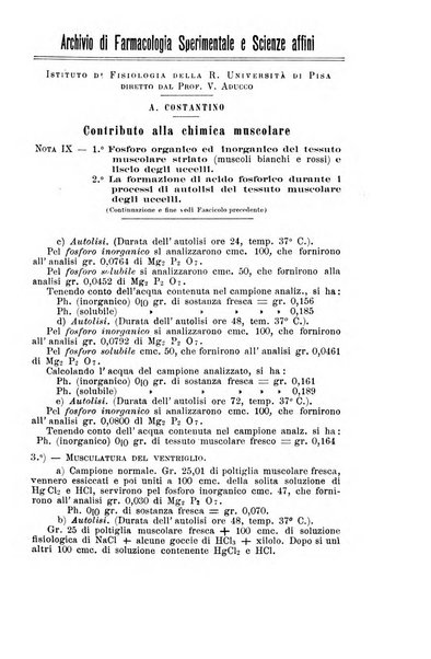 Archivio di farmacologia sperimentale e scienze affini