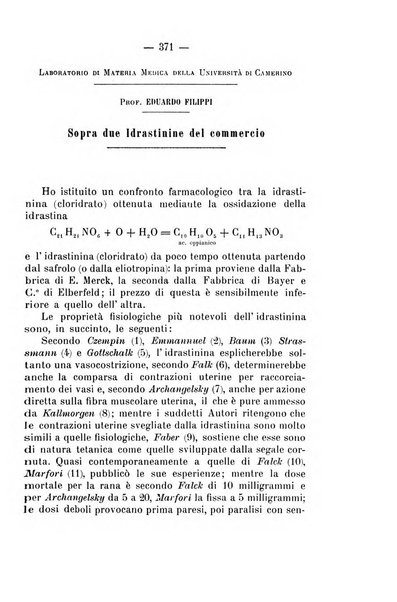 Archivio di farmacologia sperimentale e scienze affini