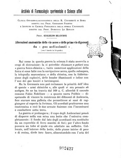 Archivio di farmacologia sperimentale e scienze affini