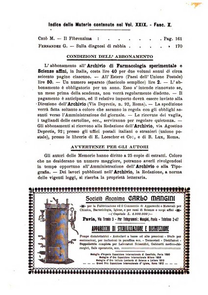 Archivio di farmacologia sperimentale e scienze affini