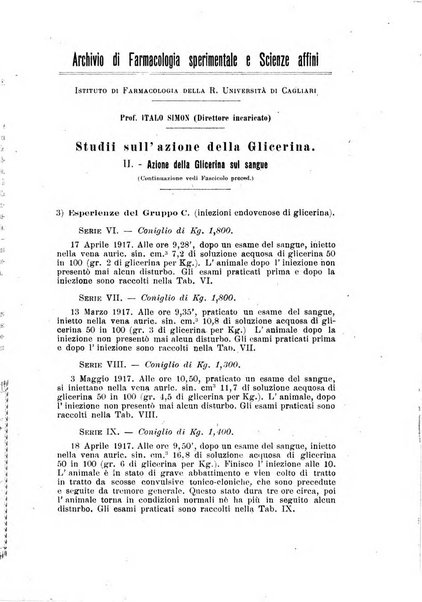 Archivio di farmacologia sperimentale e scienze affini