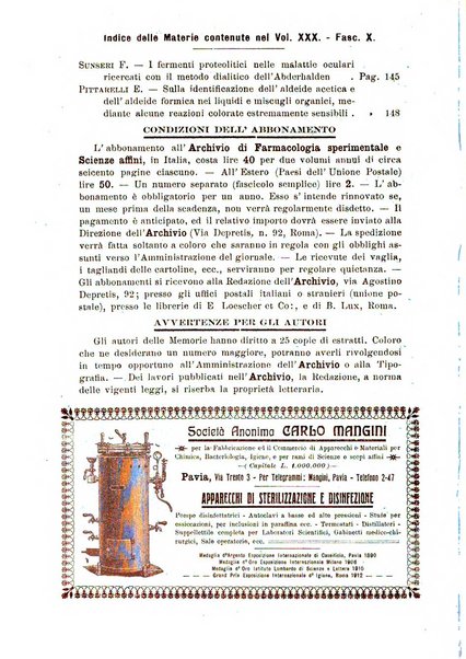 Archivio di farmacologia sperimentale e scienze affini