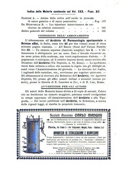 Archivio di farmacologia sperimentale e scienze affini