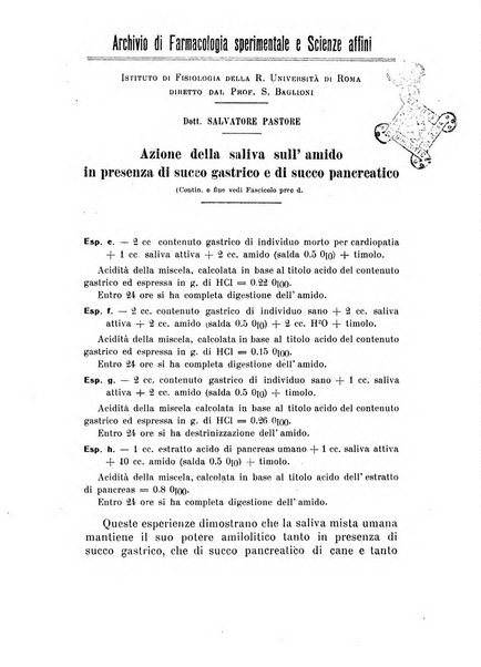 Archivio di farmacologia sperimentale e scienze affini