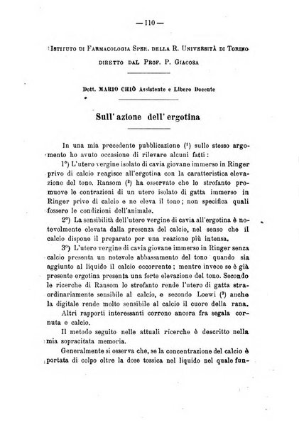 Archivio di farmacologia sperimentale e scienze affini