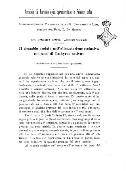 Archivio di farmacologia sperimentale e scienze affini