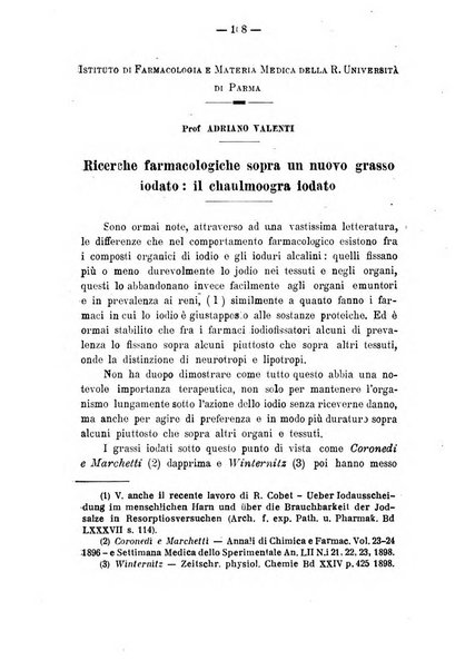 Archivio di farmacologia sperimentale e scienze affini