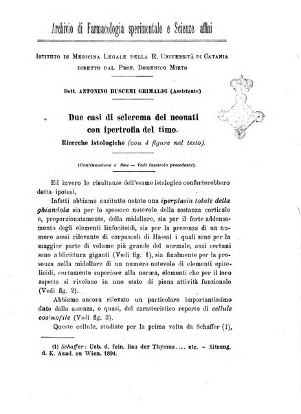 Archivio di farmacologia sperimentale e scienze affini