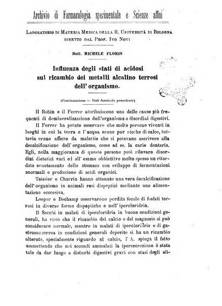 Archivio di farmacologia sperimentale e scienze affini