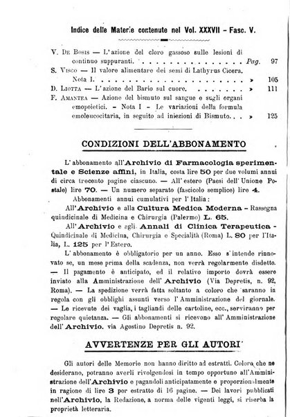 Archivio di farmacologia sperimentale e scienze affini