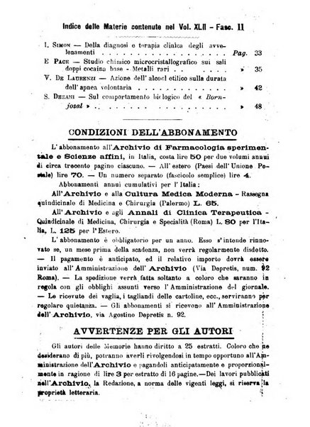 Archivio di farmacologia sperimentale e scienze affini