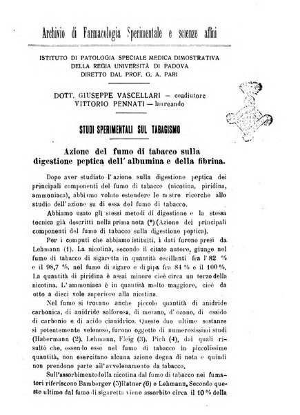 Archivio di farmacologia sperimentale e scienze affini