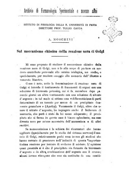 Archivio di farmacologia sperimentale e scienze affini