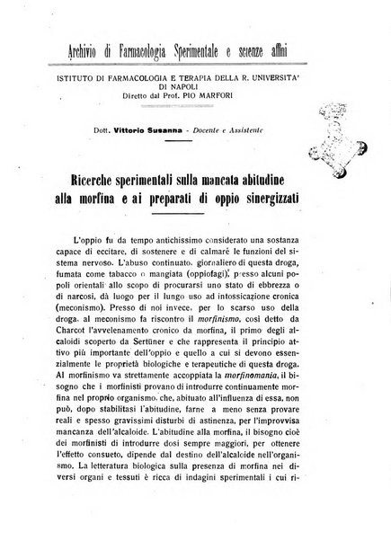 Archivio di farmacologia sperimentale e scienze affini