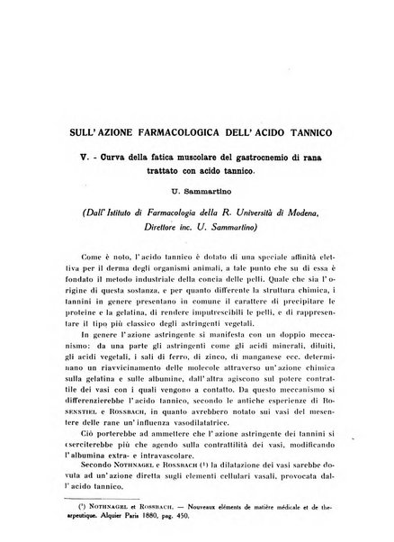 Archivio di farmacologia sperimentale e scienze affini