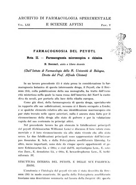 Archivio di farmacologia sperimentale e scienze affini