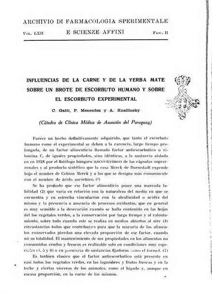 Archivio di farmacologia sperimentale e scienze affini