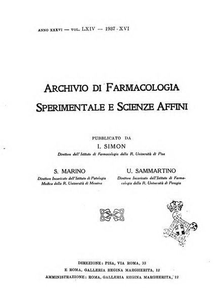 Archivio di farmacologia sperimentale e scienze affini