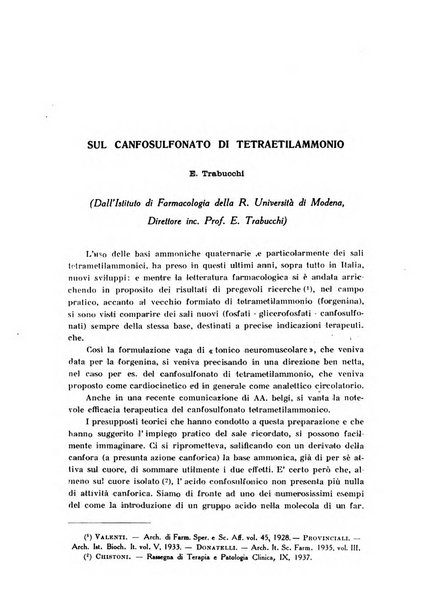 Archivio di farmacologia sperimentale e scienze affini