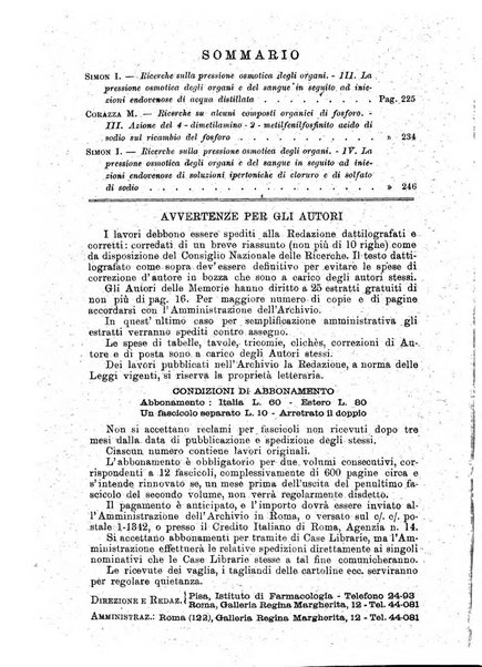 Archivio di farmacologia sperimentale e scienze affini