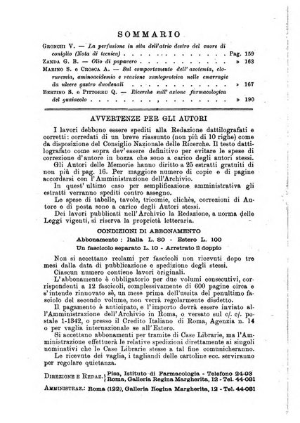 Archivio di farmacologia sperimentale e scienze affini